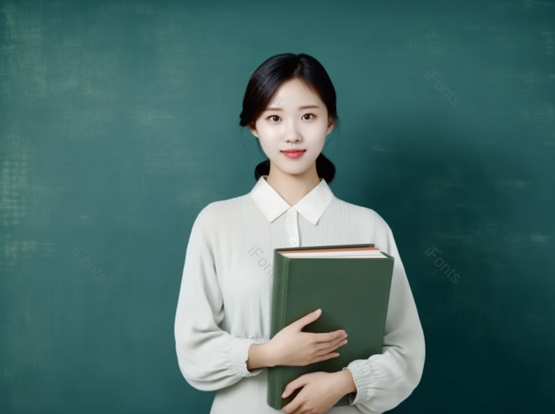 穿白色衬衫手里抱着书的女老师,高清,摄影图,摄影图片,图片大全,摄影图免费下载